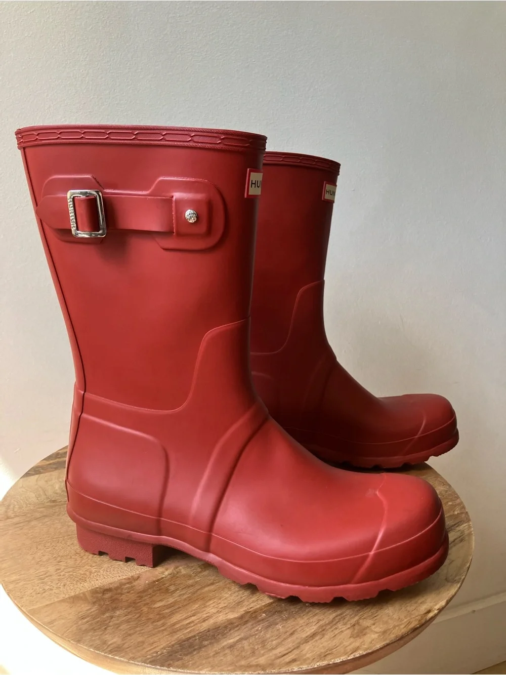 Hunter | Men’s Original Short Wellington Rain Boot Red Unisex size 44
